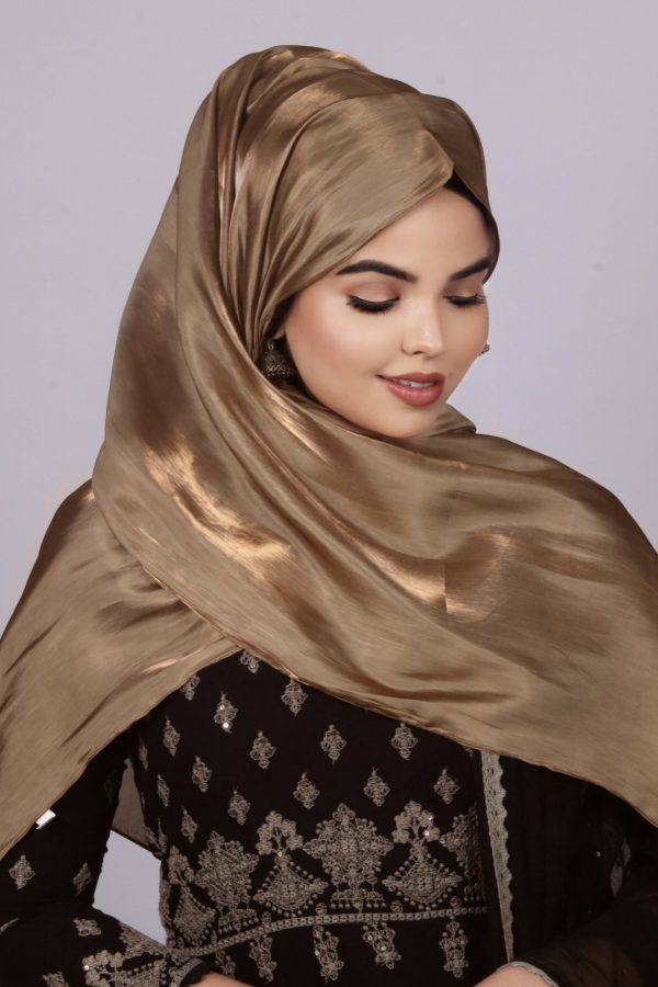 Bronze Premium Organza Hijab