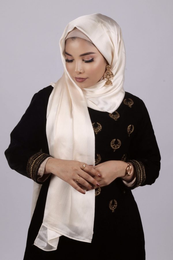 Porcelain Muna Satin Hijab