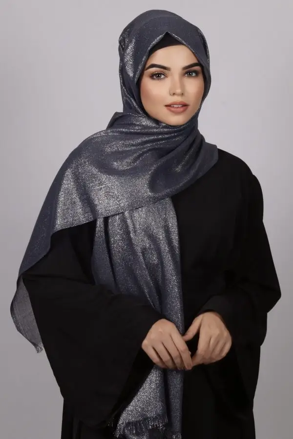 Kyanite Premium Zari Hijab