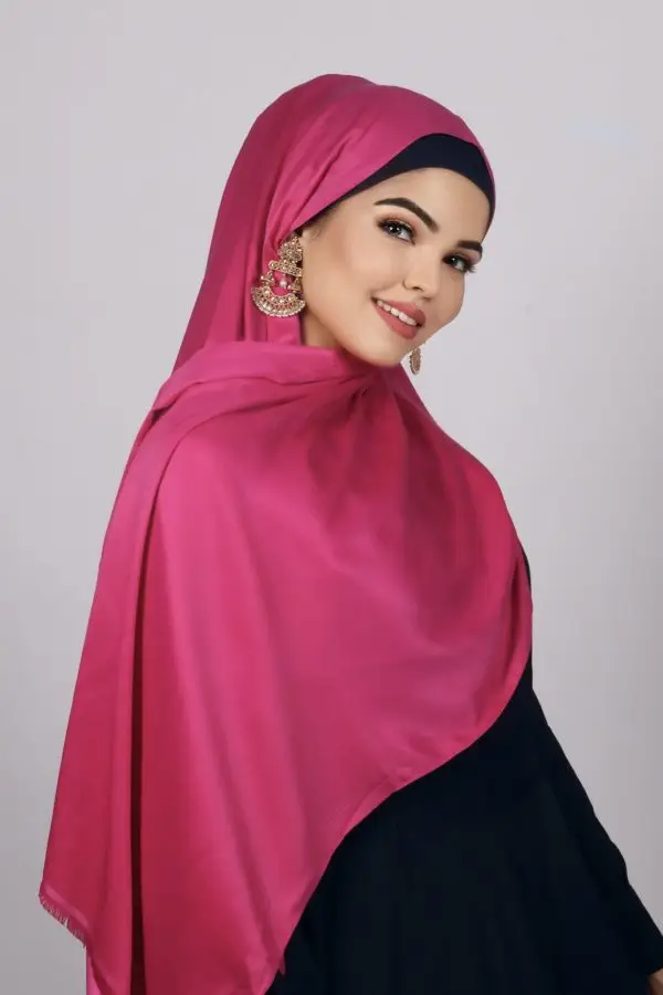 Hot Pink Luxe Silk Hijab