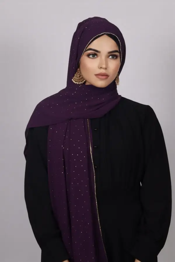 Zehra Rhinestone Georgette Hijab