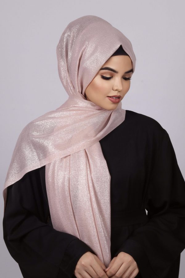 Pink Quartz Premium Zari Hijab