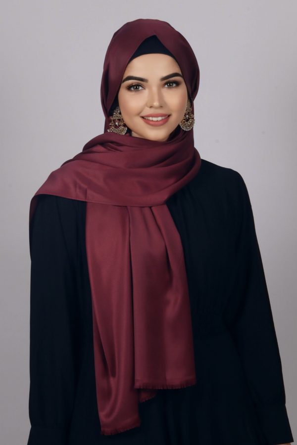 Wine Luxe Silk Hijab