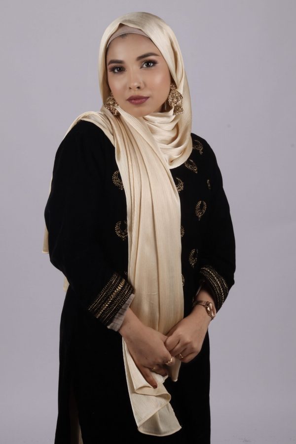 Golden Pearl Muna Satin Hijab