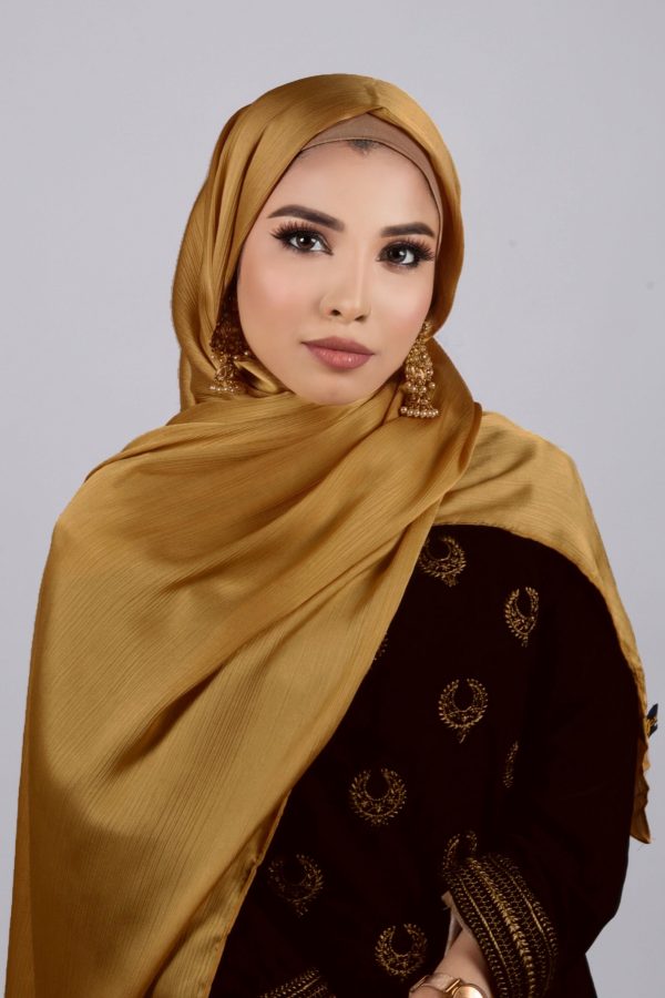 Vintage Gold Muna Satin Hijab