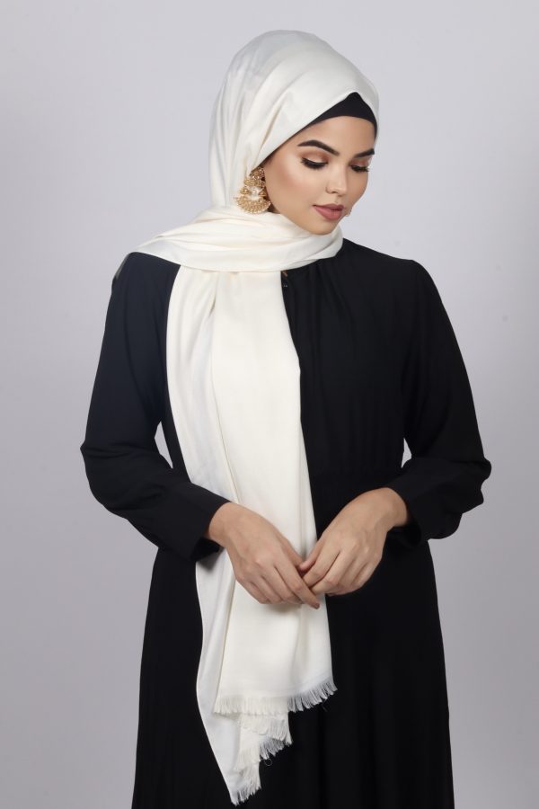 Cream Luxe Silk Hijab