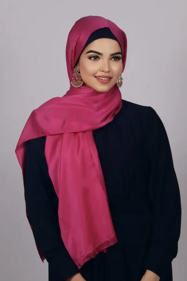 Hot Pink Luxe Silk Hijab