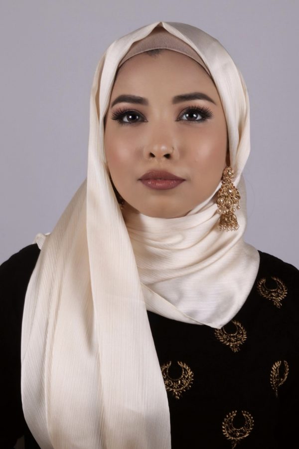 Porcelain Muna Satin Hijab