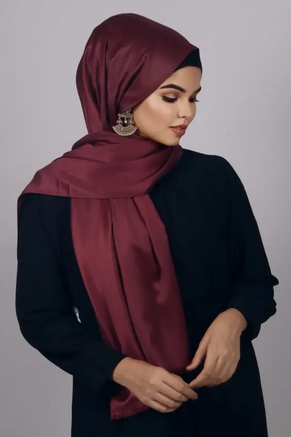 Wine Luxe Silk Hijab