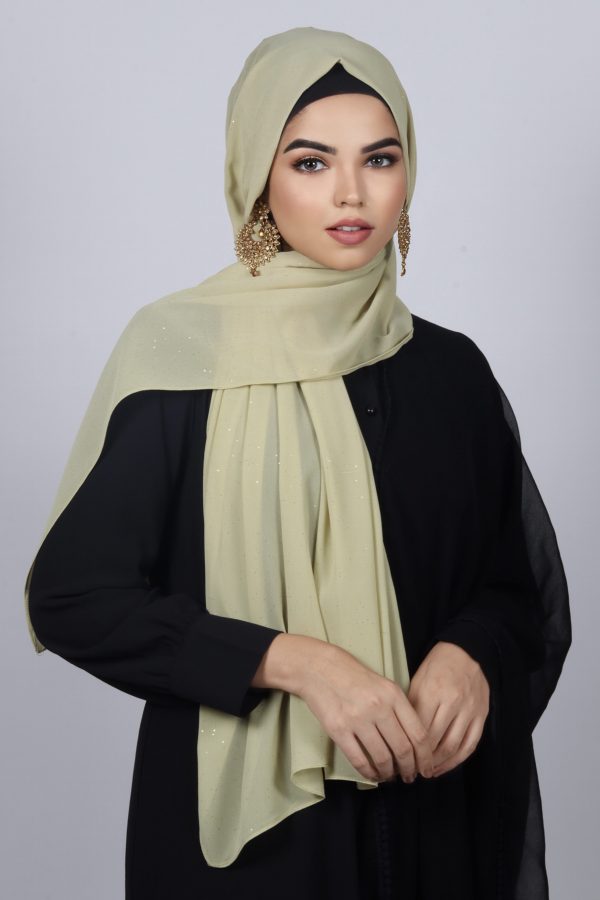 Sorbet Glitter Chiffon Hijab