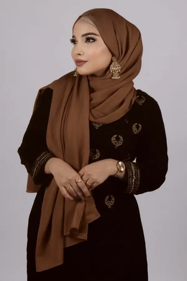 Cookie Brown Muna Satin Hijab