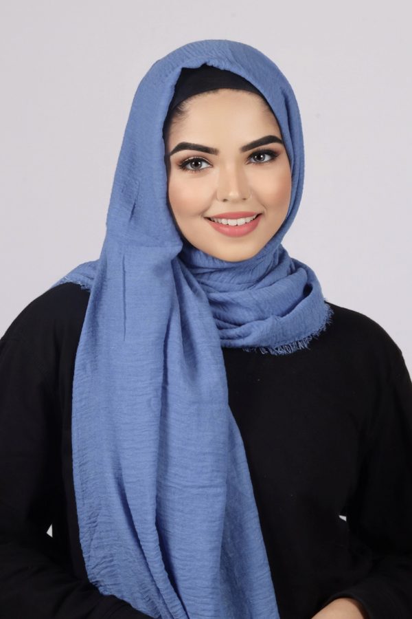 Denim Premium Crinkled Cotton Hijab