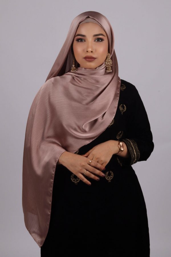 Nude Copper Muna Satin Hijab