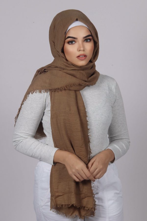 Biscoff Premium Crinkled Cotton Hijab