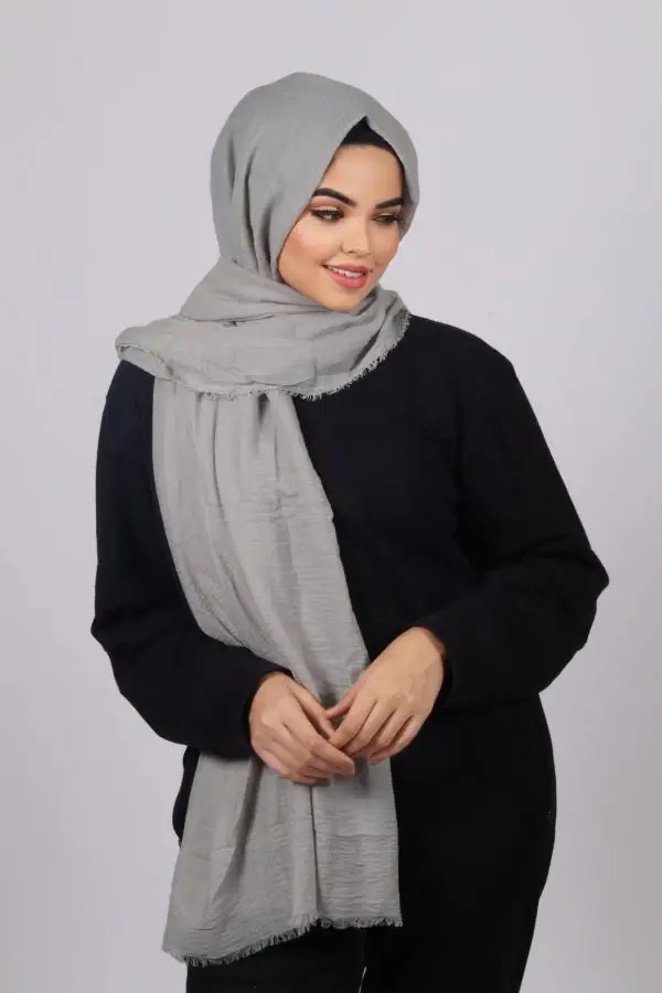 Ash Premium Crinkled Cotton Hijab