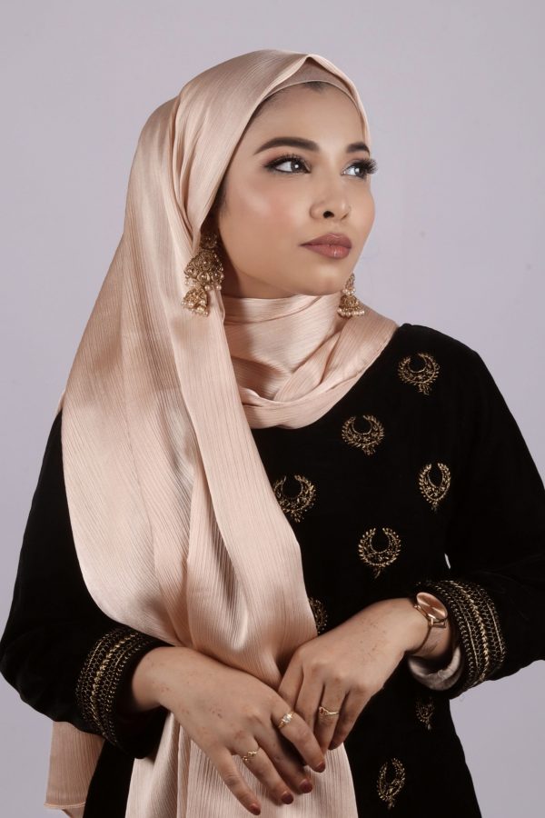 Blush Gold Muna Satin Hijab