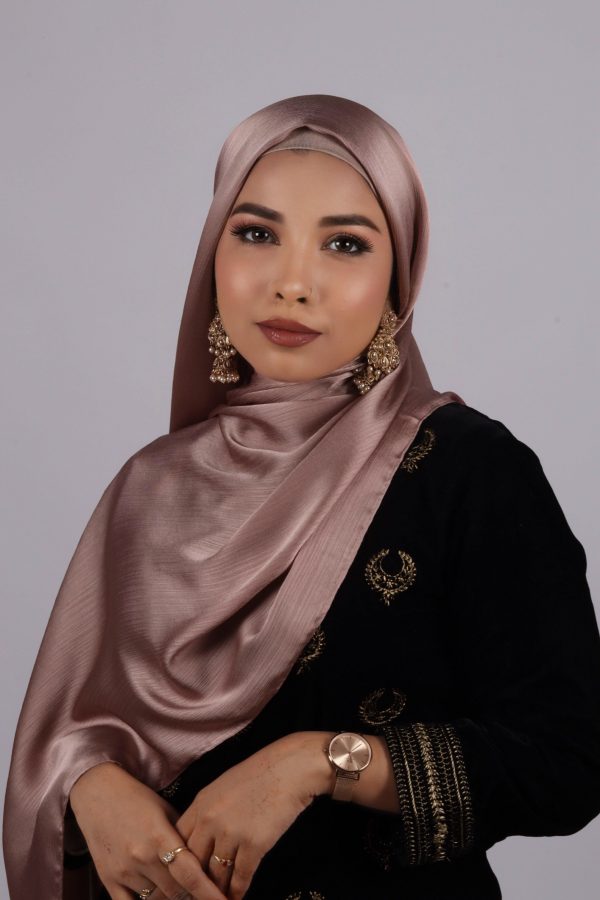 Nude Copper Muna Satin Hijab