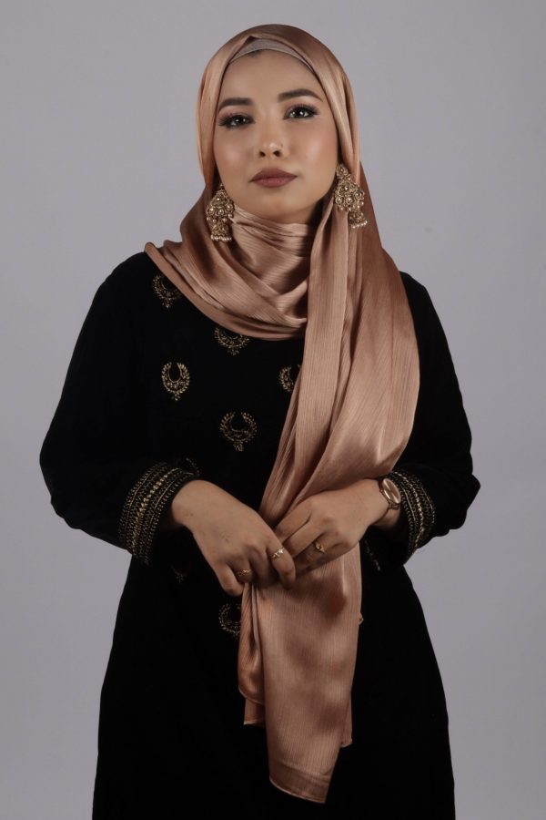 Antique Brass Muna Satin Hijab