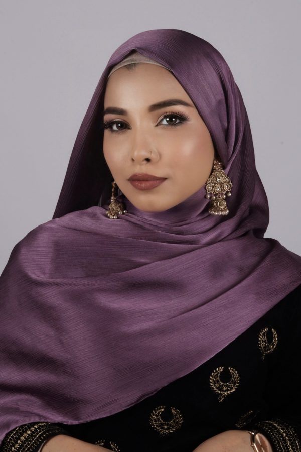 Lilac Mauve Muna Satin Hijab