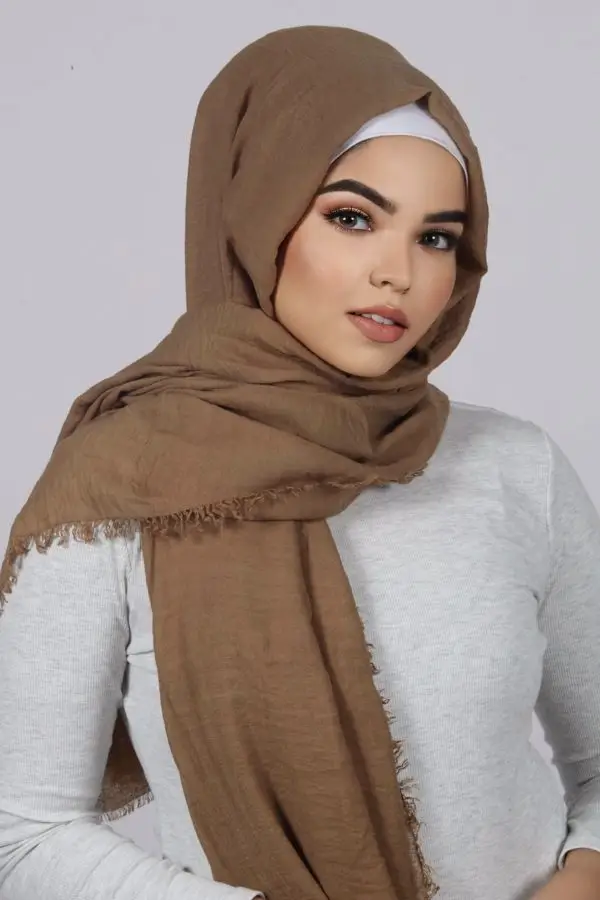 Biscoff Premium Crinkled Cotton Hijab