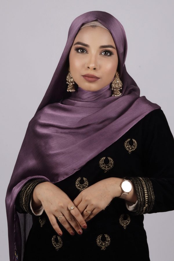 Lilac Mauve Muna Satin Hijab