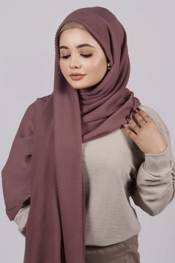 Cappucino Cotton Pleated Hijab