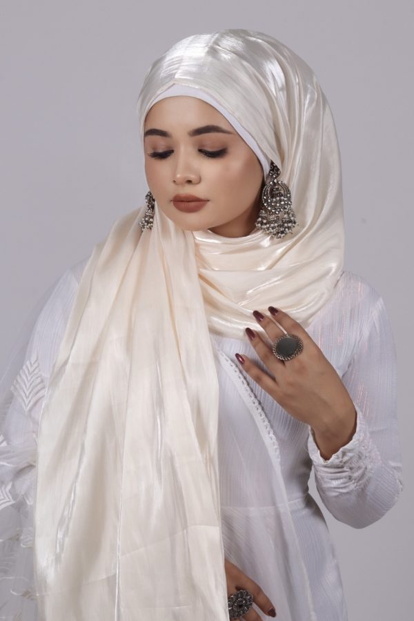 Alabaster Premium Organza Hijab