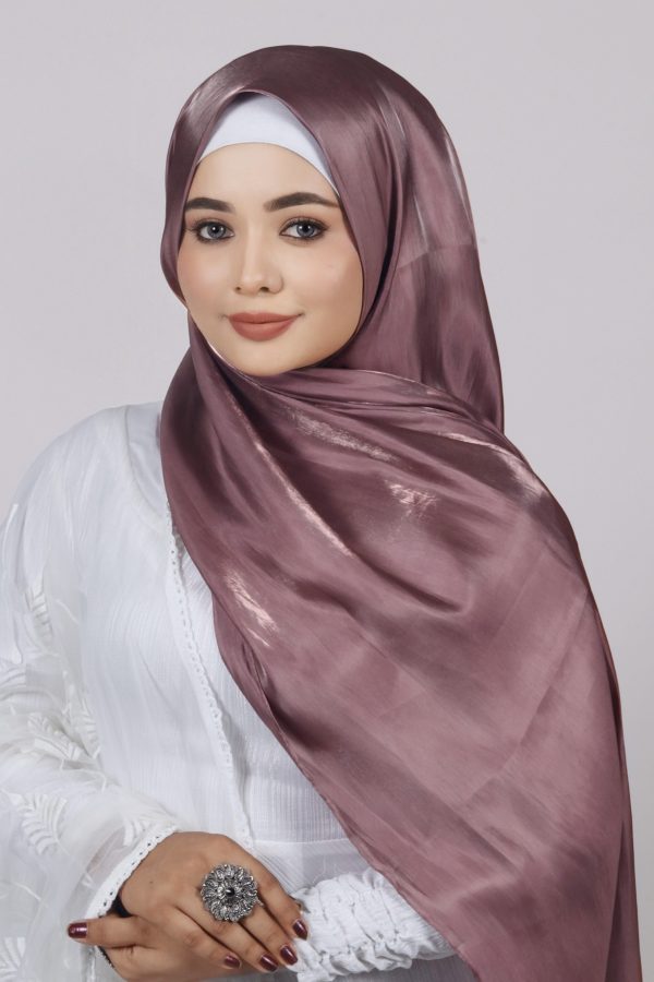 Choco Rose Premium Organza Hijab