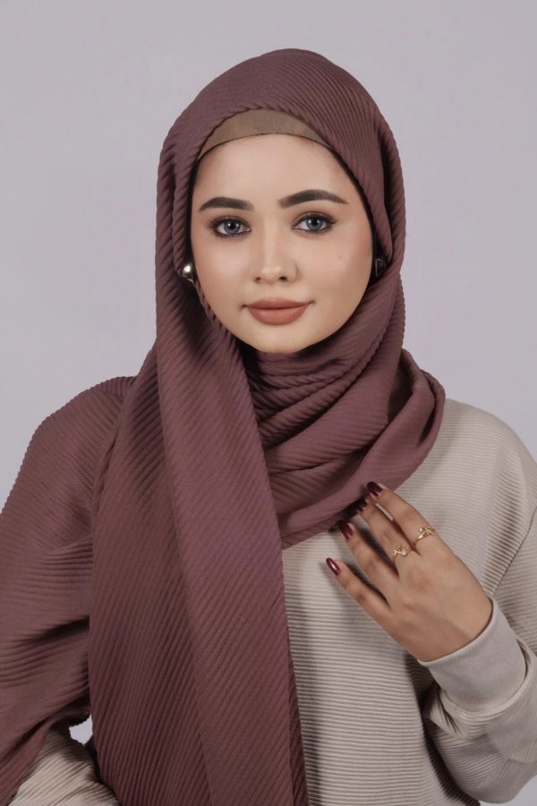 Cappucino Cotton Pleated Hijab