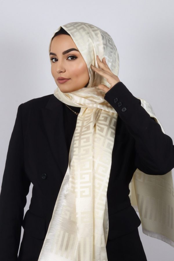 Foteini Viscose Silk Greek Print Hijab