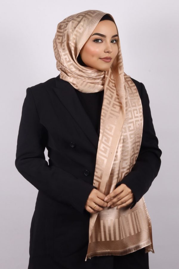 Thea Viscpse Silk Greek Print Hijab