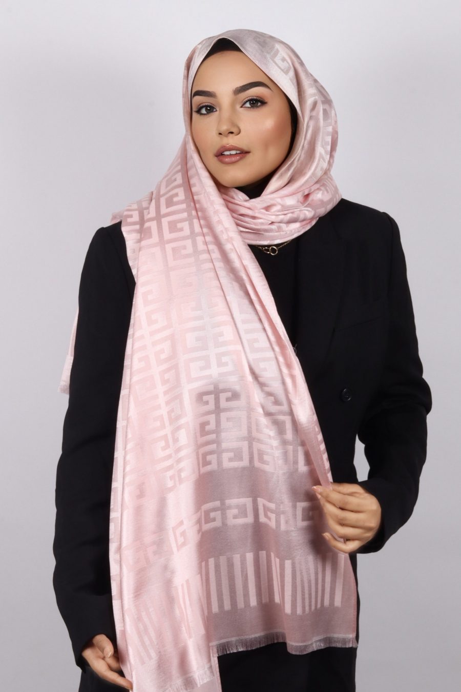 Xenia Viscose Silik Greek Print Hijab - Image 2