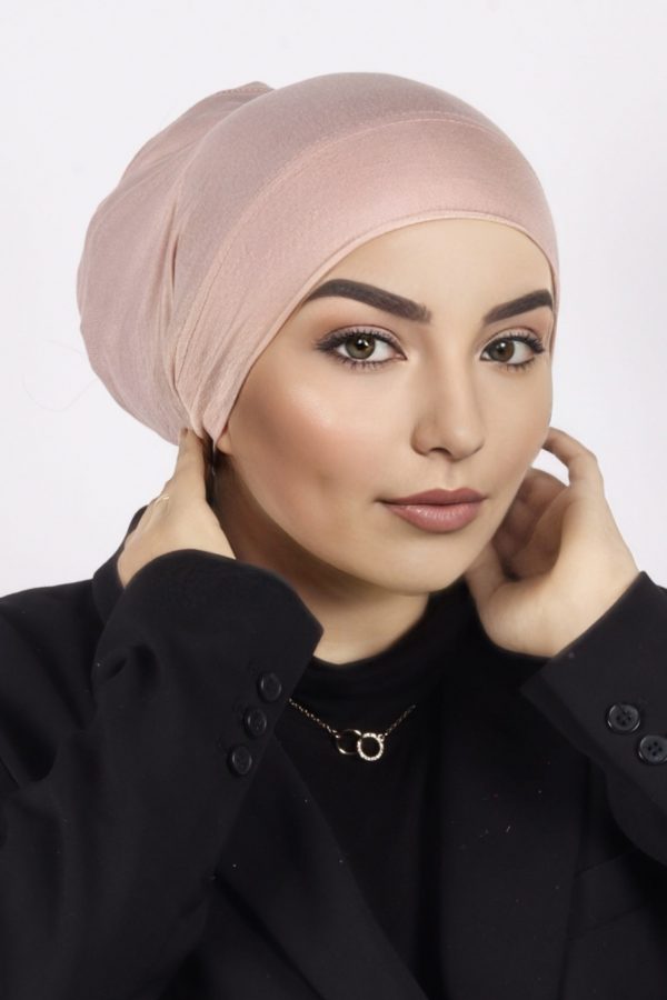 Lotus Cream Jersey Cotton Tube Hijab Cap