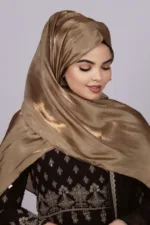 Bronze Premium Organza Hijab - Image 2