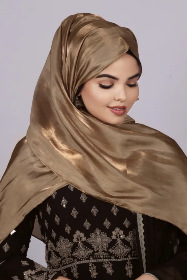 Bronze Premium Organza Hijab - Image 2
