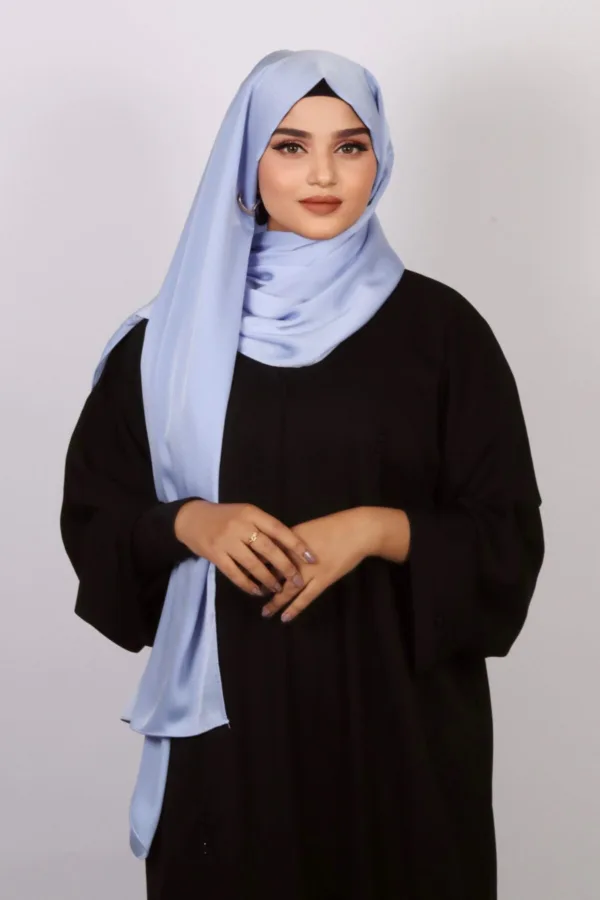 Artic Blue Medina Silk Hijab - Image 1