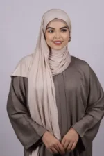 Bare Cream Classic Jersey Hijab - Image 2