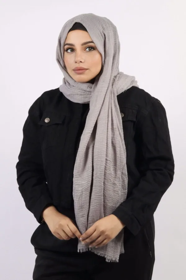05C17E61-E036-4476-A4FE-6F652A9538E3.jpeg Moonstone Crinkled Cotton Hijab - Image 1