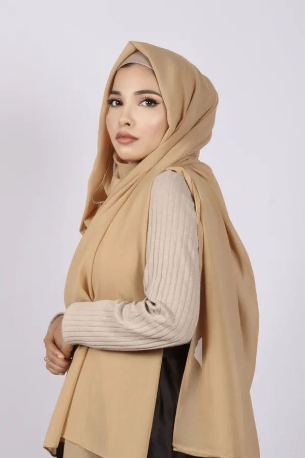 Nude Premium Chiffon Hijab - Image 2