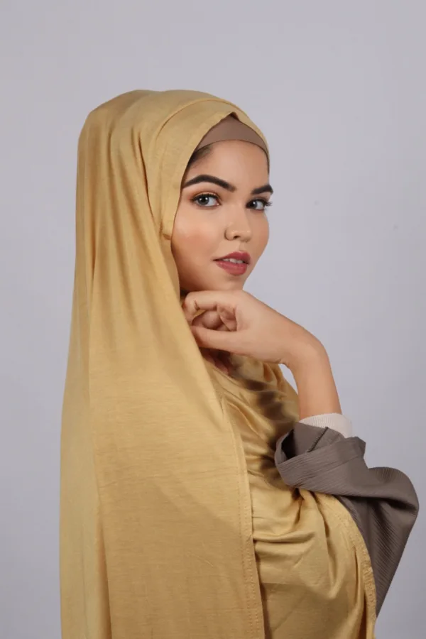 Golden Nude Classic Jersey Hijab - Image 2