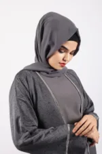 Malika 3-piece Luxury Crystal Emirati Abaya Set - Image 4