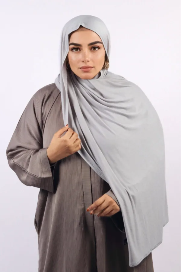 Classic Grey Classic Jersey Hijab - Image 2