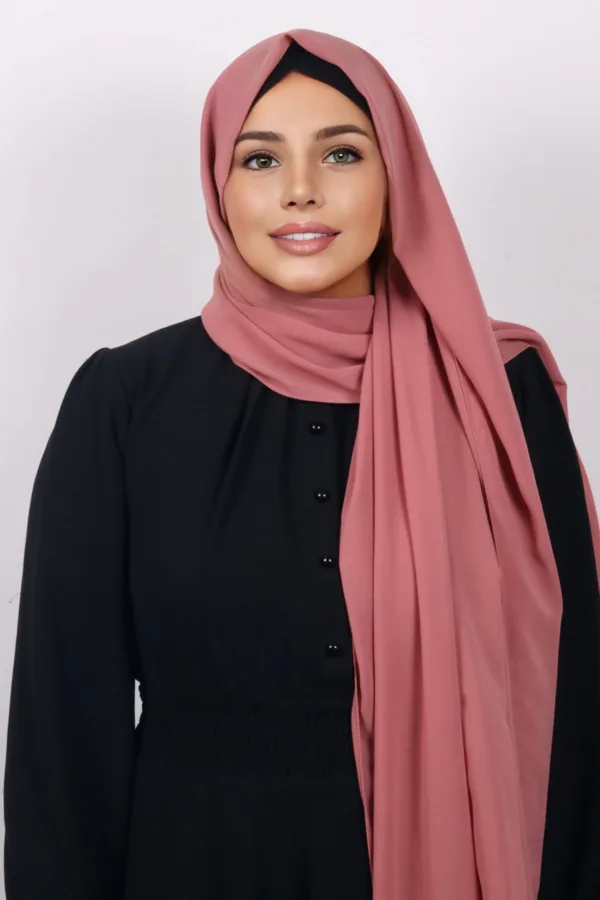 0B7D1C36-EFB6-46D9-A301-9205AAD074C1-1.jpeg Salmon supreme Georgette Hijab - Image 1