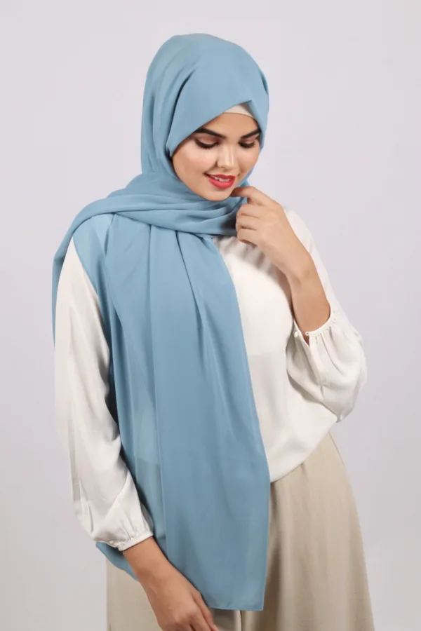 0BC639C5-2D4C-4182-802F-8E9BFCD086CC-2.jpeg Pearl Blue Premium Chiffon Hijab - Image 1
