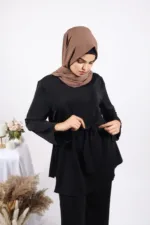 Valerie Premium 2-piece Co-Ords Set Modest Wear - Black - Image 5