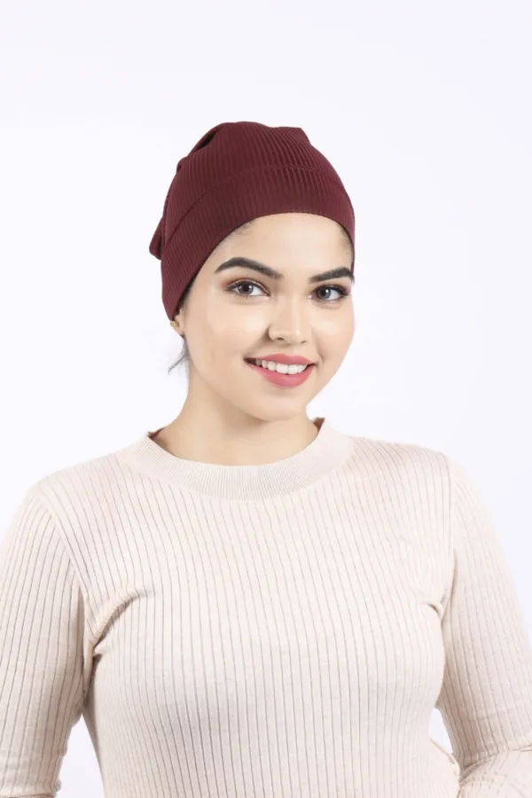 0F724ACA-252F-47DE-A0AA-ED1703CCAFF9.jpeg Wine Ribbed Tube Cap - Image 1