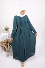 Leah Modest Wear Abaya / Dress - Teal - Image 2