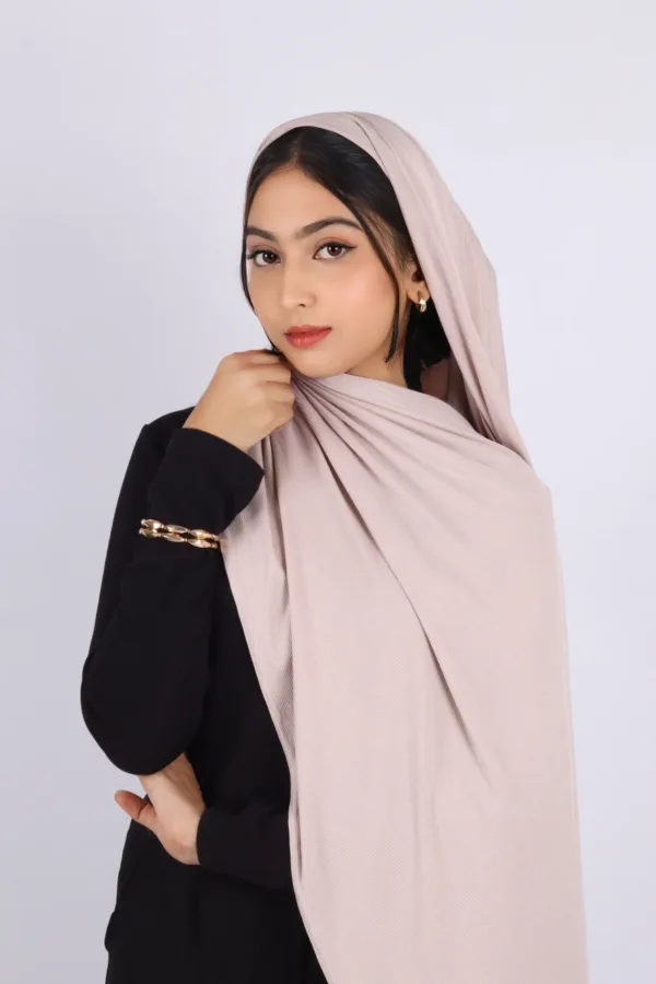 Scarlet Turkish Pleated Jersey Hijab - Image 1
