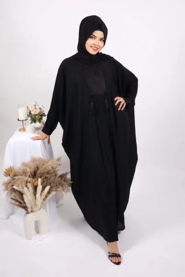 10AEF25D-0064-4443-B730-CE3F5BA8EF4B.jpeg Niyara Luxury Pleated Emirati Kaftan - Image 1