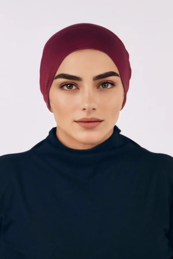 10DE2F2A-4A0A-41A4-A84C-4929D73E14F1.jpeg Maroon Comfort Fit Tube Hijab Cap - Image 1